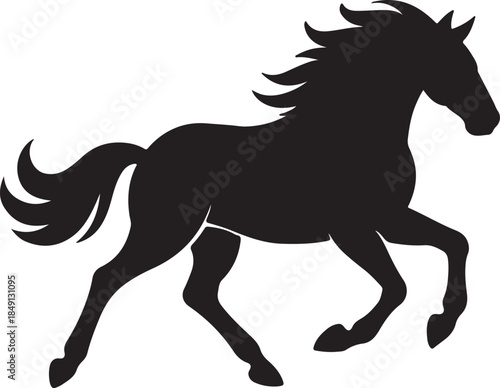 horse silhouette vector