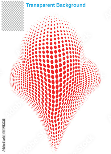 Abstract 3D Dotted Microstructure Background