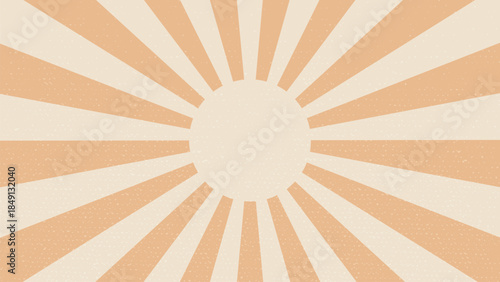 Sunburst Retro Poster Background Design with Grunge Effect and Field for Text.Vector Illustration