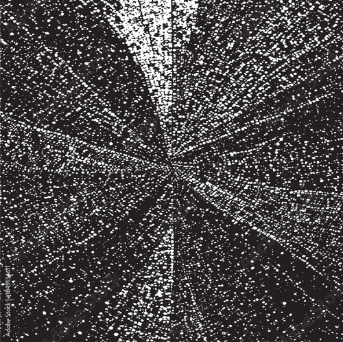 Circular starburst explosion texture. Distressed uneven grunge background. Abstract vector illustration. Overlay to create interesting effect and depth. Isolated on white background.