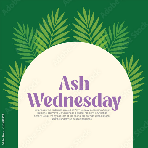 Palm sunday holy week social media instagram post 3d render happy easter