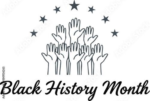 Celebrating Heritage: An Inspiring Graphic for Black History Month, conveying pride and tribute. 