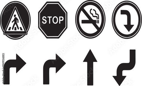 Traffic Signs and Arrows Icons