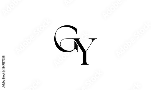 GY initial letters logo or GY monogram