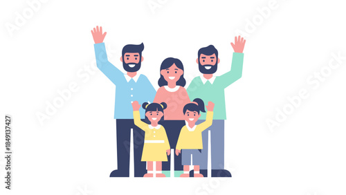 Happy Multigenerational Family Celebrating Together with Smiling Faces