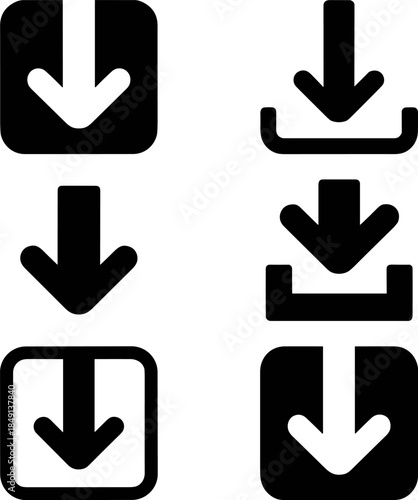 Universal Connectivity Romance Symbols Photo Camera Interface and Data Transfer Vector Kit