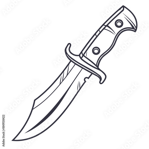 Illustrated hunting knife