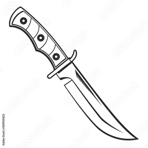 Illustrated hunting knife