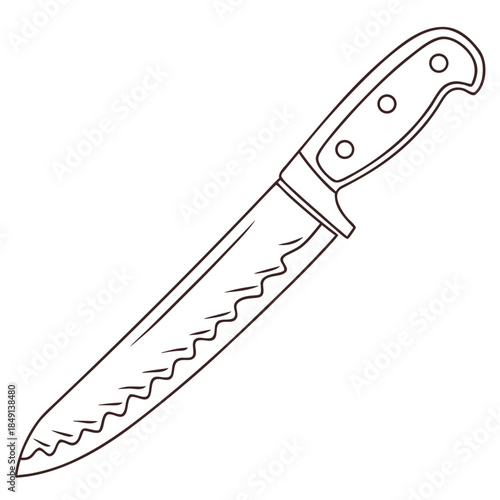 Illustrated kitchen knife