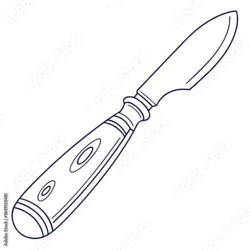 Classic cheese knife with wooden handle