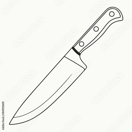 Illustrated kitchen knife