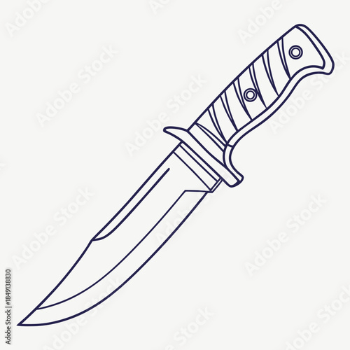 Illustrated hunting knife