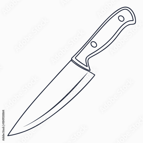 Illustrated kitchen knife