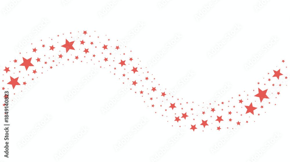 Naklejka premium Red Star Trail Graphic Design Element