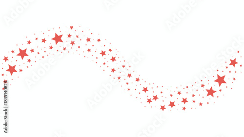 Red Star Trail Graphic Design Element