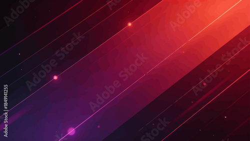 Abstract gradient lines and glowing dots