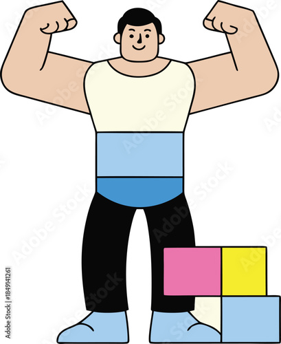 Strong minimal blocks with harsh visual identity