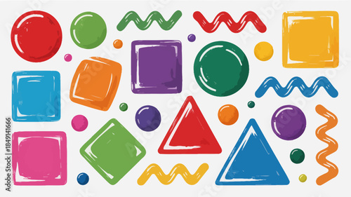 Vibrant Colorful Shapes and Patterns for Creative Designs