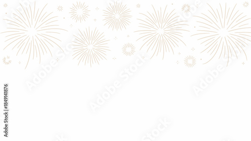 Minimalist Gold Fireworks Celebration Background