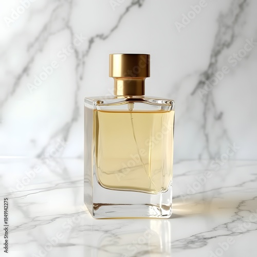 perfume bottle on white background mock-up
