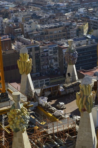 Vista da Basílica da Sagrada Família em Barcelona na Espanha