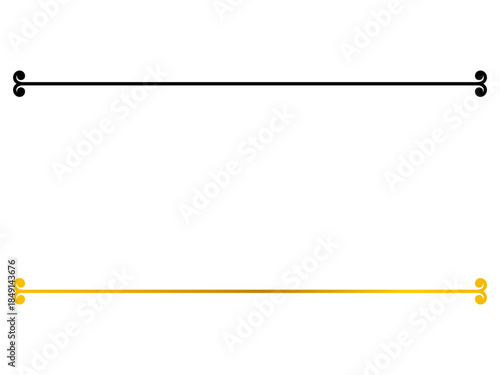 Classic divider line with curled ends – A clean classic divider line designed for books, documents, and professional print or digital layouts