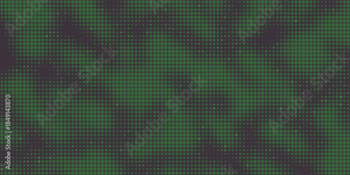 Abstract halftone camouflage texture. Dot pattern in dark khaki green colors, camo digital two color background. Vector wallpaper