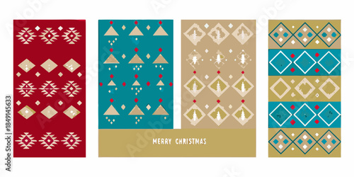 Festive christmas patterns four colorful knitted designs for seasonal celebrations