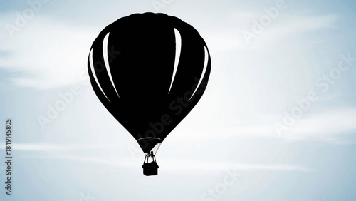 Majestic Hot Air Balloon Floating Serenity in the Sky During Daylight