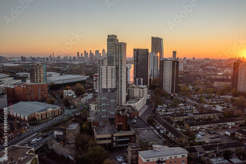Views from Stratford in the city of London, UK