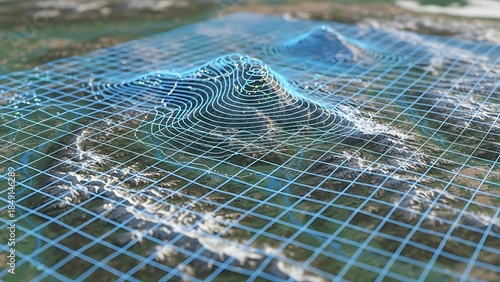 Topographic Grid: Abstract Terrain Visualization