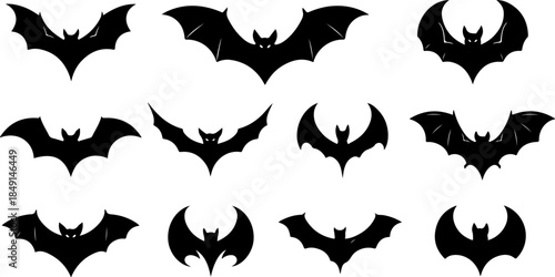 Flying Bat Silhouettes Collection