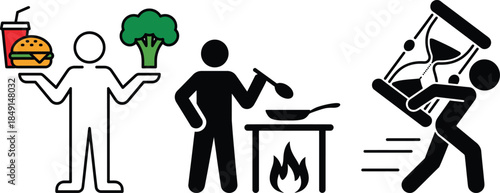 Cartoon vector illustration of a person and woman character design featuring business people with a syringe and a watering can drawing