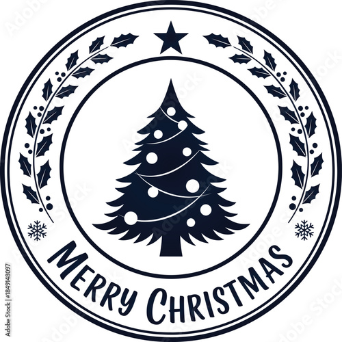 high quality 2026 merry christmas vector text logo design