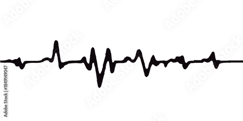 A medical 3d vector illustration depicts a heart beat cardiogram on an ecg monitor screen, showing a pulse wave line graph as a conceptual symbol for technology in finance or medicine design