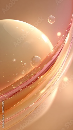 Soft Peach and Beige Abstract Waves with Gentle Snow Sparkles – Luxury Winter Beauty Background for Cosmetics, Perfume, Wedding, Holiday Packaging and Social Media