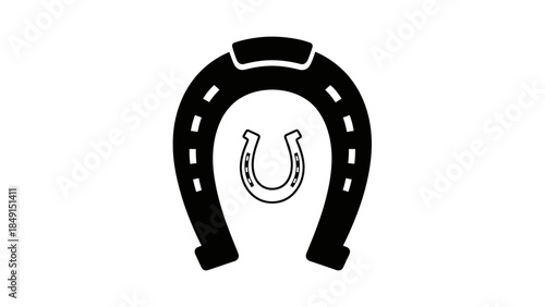 Stylized depiction of a horseshoe magnet symbolizing magnetic attraction and scientific concepts