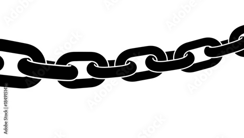 Bold black chain link silhouette emphasizing strength and interconnectedness