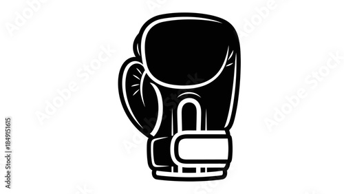Minimalist Illustration of a Boxing Glove Ready for Training or Competition
