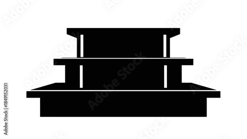 Silhouette of a traditional layered pagoda-style building with distinct architectural features