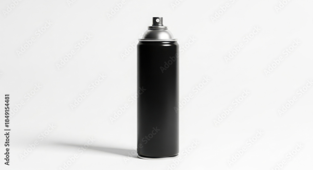 Fototapeta premium Black spray can isolated on white background