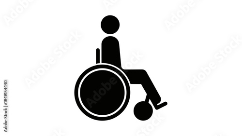 Accessible Wheelchair User Icon Signifying Mobility and Inclusivity for Public Spaces