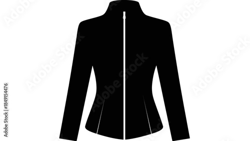 Minimalist black blazer icon representing professional fashion and business attire