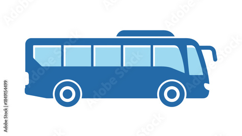 Simplified graphic representation of a modern bus design emphasizing minimalism and clean lines