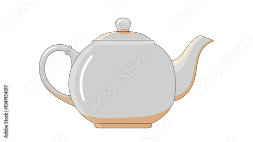 Elegant white porcelain teapot with a classic rounded shape and smooth finish suitable for