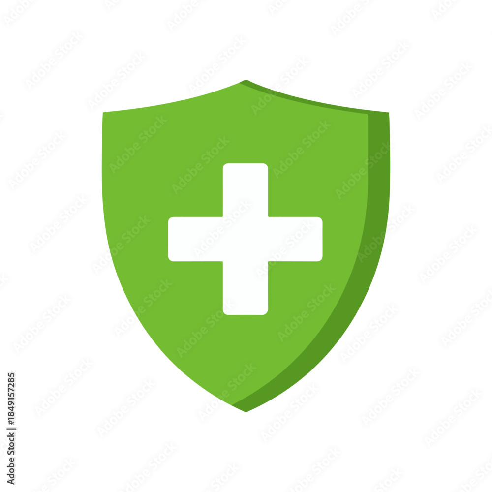 Fototapeta premium medical shield cross protection icon