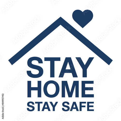 stay home stay safe icon