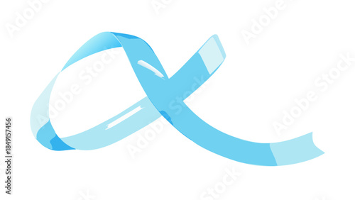 Light blue ribbon symbolizing awareness, hope, and support for various causes