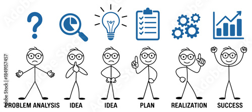 decision problem solving idea icon