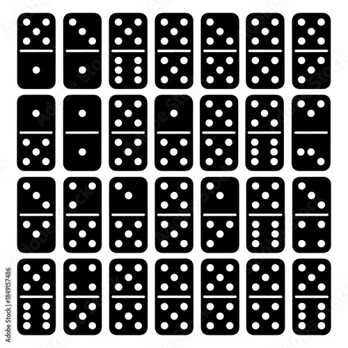 domino full set tiles icon